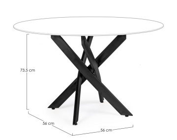 Picioare masa dining din oțel vopsit negru - Img 2