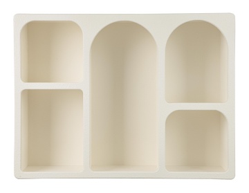 Raft de perete dreptunghiular din MDF, alb cremos, 80x24x60 cm - Img 2