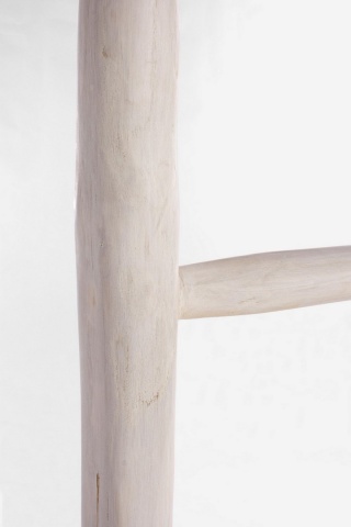 Scară decorativă Sahel, din crengi de tec, finisaj alb antichizat, 150 cm - Img 3