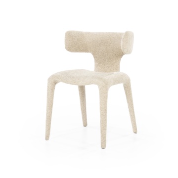 Scaun Dave din Tesatura, metal si lemn taupe