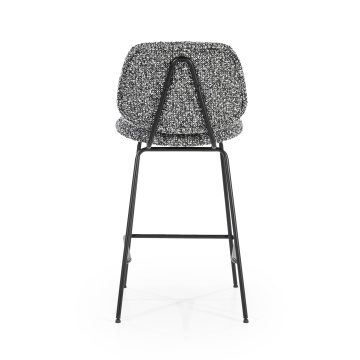 Scaun de bar Jon din Țesătură și metal negru - Img 6