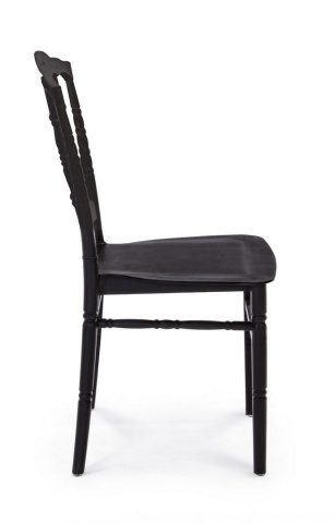 Scaun suprapunabil din plastic, negru, 40.5x41x89 cm - Img 4