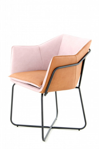 Scaun tapitat Marietta Pastel Violet/Terracotta