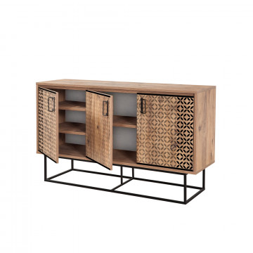 Servanta din pal melaminat Quantum Mare pin 140x80x40 cm - Img 3