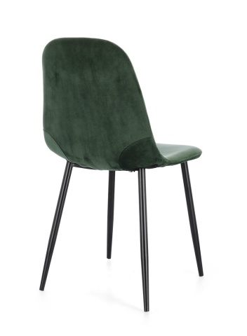 Set 4 scaune Irelia, din catifea, Verde închis, 52,5x42,5x90 cm - Img 2