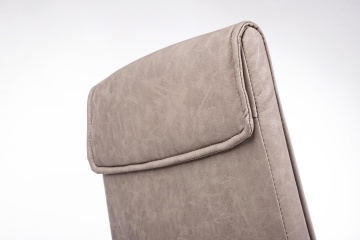 Set 4 scaune Sofie, tapițate cu piele ecologică vintage, taupe 43x59.5x99.5 cm - Img 6