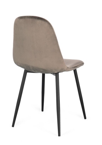 Set 4 scaune tapitate Irelia Black/Taupe - Img 2