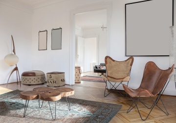 Set de 2 fotolii Eaton, stil nordic, bej, 75 x 87 x 86 cm - Img 8