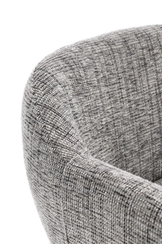 Set de 2 fotolii, structură din oțel vopsit electrostatic, tapițerie textilă, gri, 59x60x78 cm - Img 6