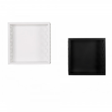 Set de 2 polite Missouri 10,5cm/12cm x 23,5cm/27cm x 23,5cm/27cm negru/alb - Img 3