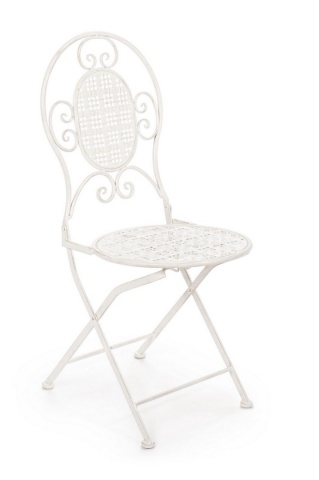 Set de 2 scaune Emily, pliabile, fără brațe, din metal vopsit epoxidic, 40x40x94 cm