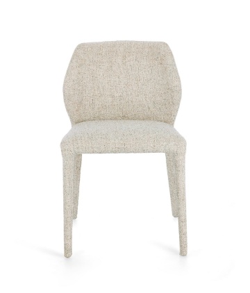 Set de 2 scaune Libby, din oțel și stofă, bej 50x55x77,5 cm - Img 3