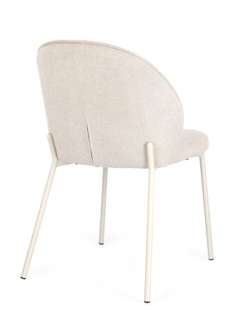 Set de 2 scaune Wendy tapitate bej, 54x60x83 cm - Img 2