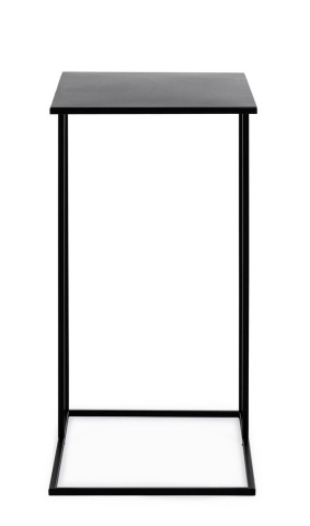 Set de 4 măsuțe laterale Alrik, rectangulare, din oțel vopsit electrostatic, negru, 40x30x58 cm - Img 3
