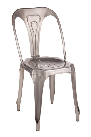 Set de 4 scaune , din metal cu finisaj antichizat, 42x48x84 cm