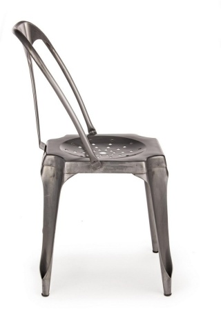 Set de 4 scaune , din metal cu finisaj antichizat, 42x48x84 cm - Img 4