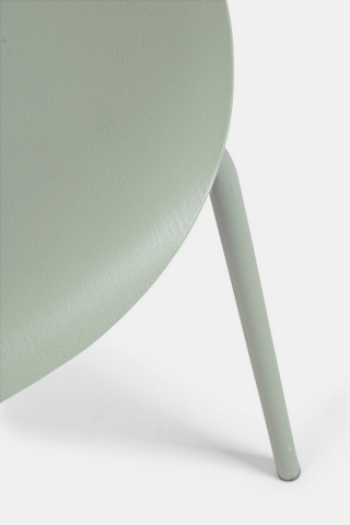 Set de 4 scaune moderne Tessa, plastic și metal, verde - Img 7