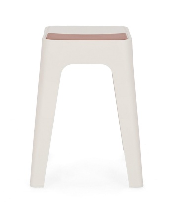 Set de 4 Taburet suprapunabil, alb, 36.5x36.5x46.5 cm - Img 2