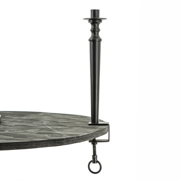 Suport lumanare din metal pentru masa, negru - Img 1