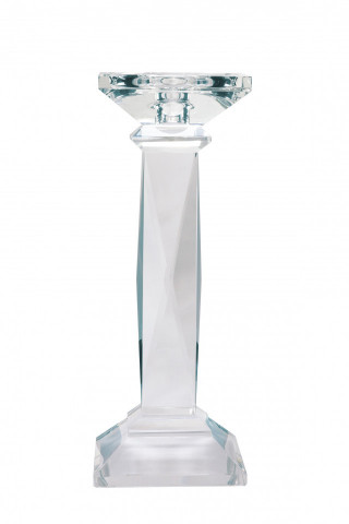 Suport lumanare din sticla de cristal Petunia II, transparent - Img 1