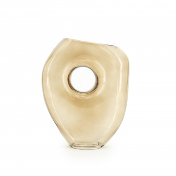 Vaza de sticla Nana 1 bej 22,5 cm