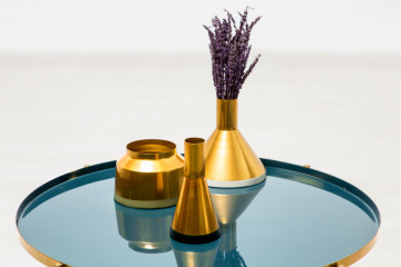 Vaze decorative Set 3 bucati Culture Auriu / Alb / Verde / Gri - Img 2