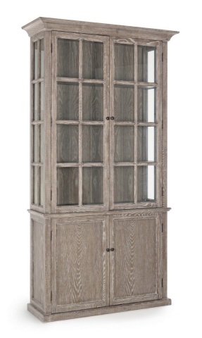 Vitrină Columbia cu 4 uși, din lemn de frasin, finisaj nitrocelulozic, 124x43x230 cm