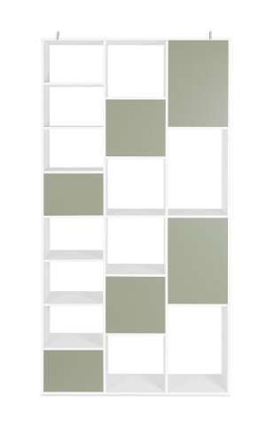 Bibliotecă Artic Sage Green din MDF alba 178 cm - Img 4