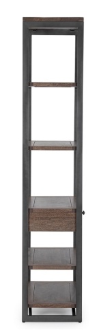 Bibliotecă Calixte cu 1 ușă din lemn de mango și oțel 202.8 cm - Img 5