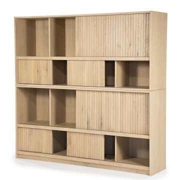 Bibliotecă Milo din lemn de stejar natur - Img 7