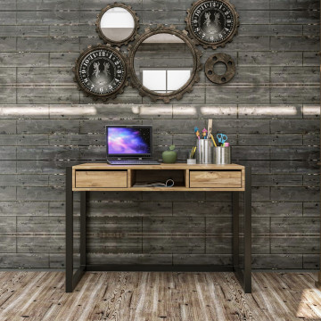 Birou cu 2 serare din pal melaminat Ogene pin 105 cm - Img 4