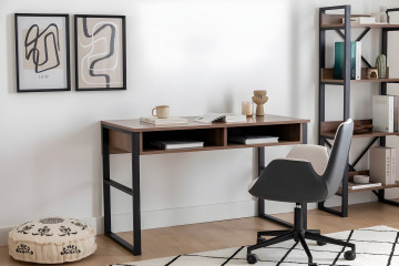 Birou din pal melaminat Nove nuc 120 cm - Img 2