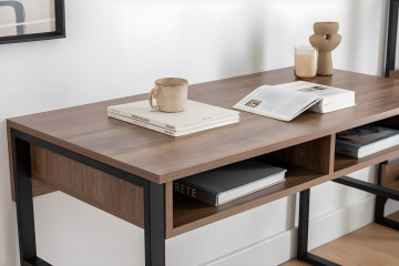 Birou din pal melaminat Nove nuc 120 cm - Img 4