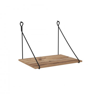 Birou suspendat din pal melaminat Tuna nuc negru 70 cm
