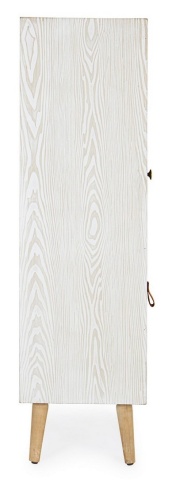 Cabinet Eloise, 1 ușă, 2 sertare, lemn cu inserții ratan și bambus, natural, 48x35x121 cm - Img 5