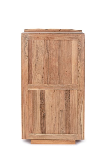 Comodă Aron cu 5 sertare, lucrată manual din lemn de acacia, efect lemn natural, 70x45x130 cm - Img 4