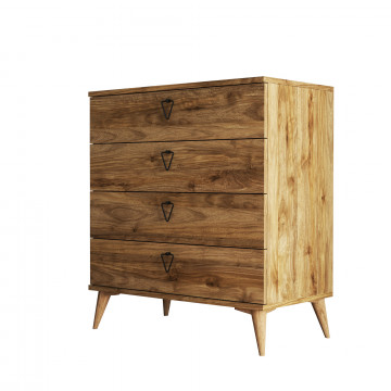 Comoda din pal melaminat Versa nuc 80 cm