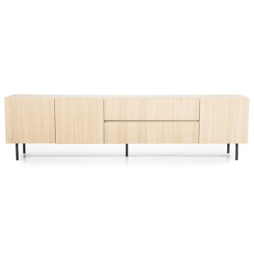 Comoda TV din lemn de stejar Thomas 210 cm