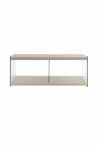 Comoda TV din sticla temperata Elementary aurie 120 cm - Img 2