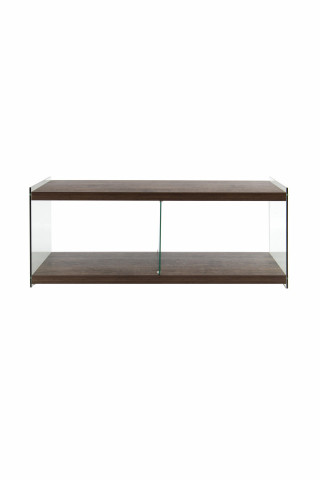 Comoda TV din sticla temperata Elementary maro deschis 120 cm - Img 2