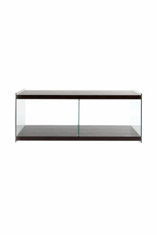 Comoda TV din sticla temperata Elementary maro inchis 120 cm - Img 2