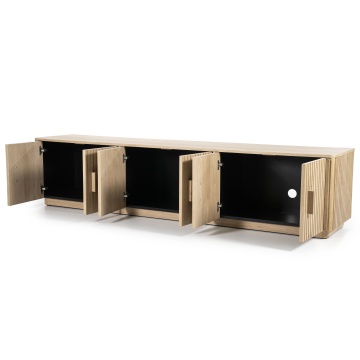 Comoda TV Rosenborg din lemn de stejar 223,8x45,4x50 cm - Img 3