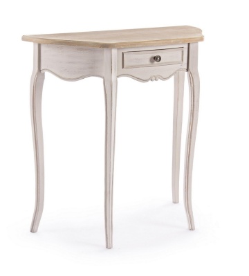 Consolă Clarisse, cu 1 sertar, din lemn de Paulownia, finisaj mat, 80 x 35 x 80 cm
