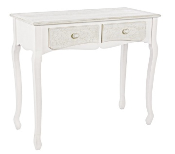 Consolă Clorine, MDF, motive florale încrustate, 90x40x78 cm