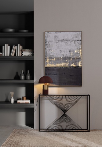Consolă Espiral, din oțel și sticlă securizată, 107x30.5x79 cm - Img 6