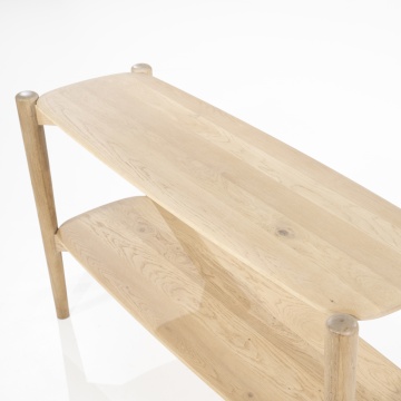 Consola Selbu din lemn de stejar 130x40x75 cm - Img 8