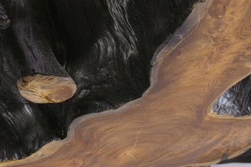 Consolă Sherwood din rădăcină de tec și lemn suar, finisaj natural, 100x35x76 cm - Img 6