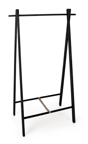 Cuier Daiki, din lemn de mesteacăn, negru, 91x50x151 cm