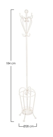 Cuier Emily, din metal vopsit electrostatic, 28x28x184 cm - Img 2