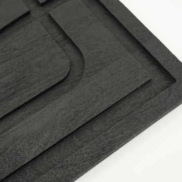 Decoratiune de perete Kuzai din lemn de mango negru - Img 2